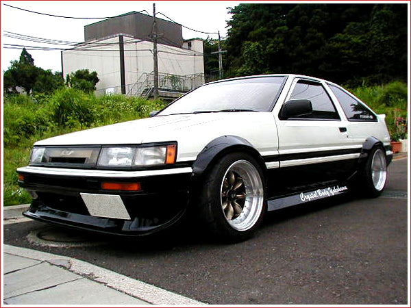 CBY (Crystal Body Yokohama) Over Fender Kit (FRP) for 1983-1987 Toyota Corolla Trueno or Levin (AE86) (2) - Garage Defend