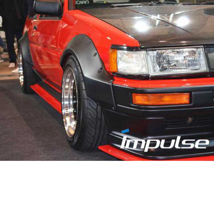 Kit de guardabarros anchos Impulse (FRP) para Toyota Levin (AE86) 1983-1987