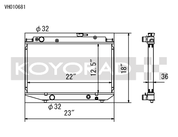 Koyo 84-87 AE86 BEAMS Engine Swap Radiator Dimensions - Garage Defend