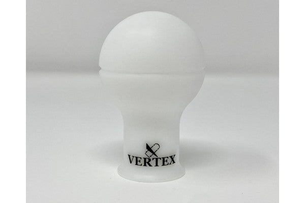 Vertex Monochrome Shift Knob - White with Black Logo (2)