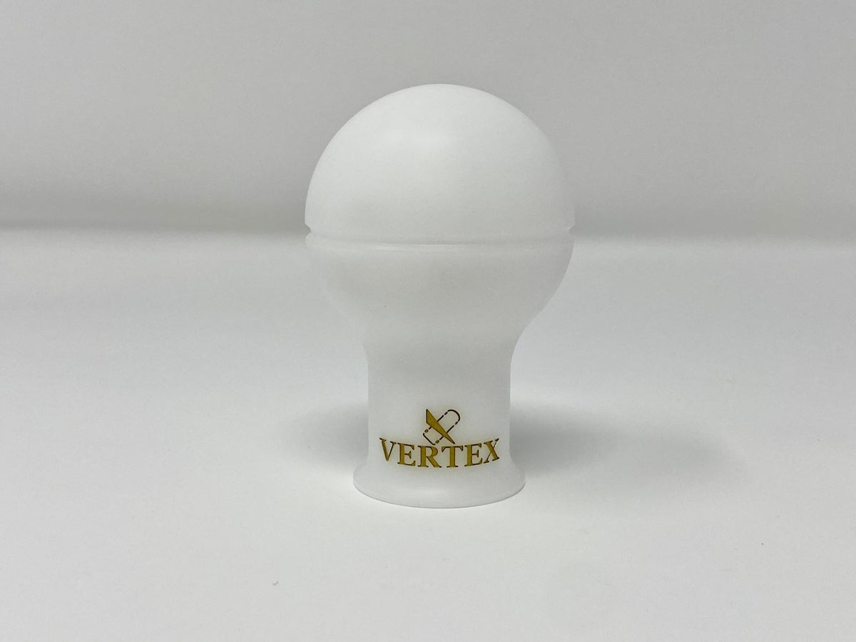 Vertex Monochrome Shift Knob - White with Gold Logo