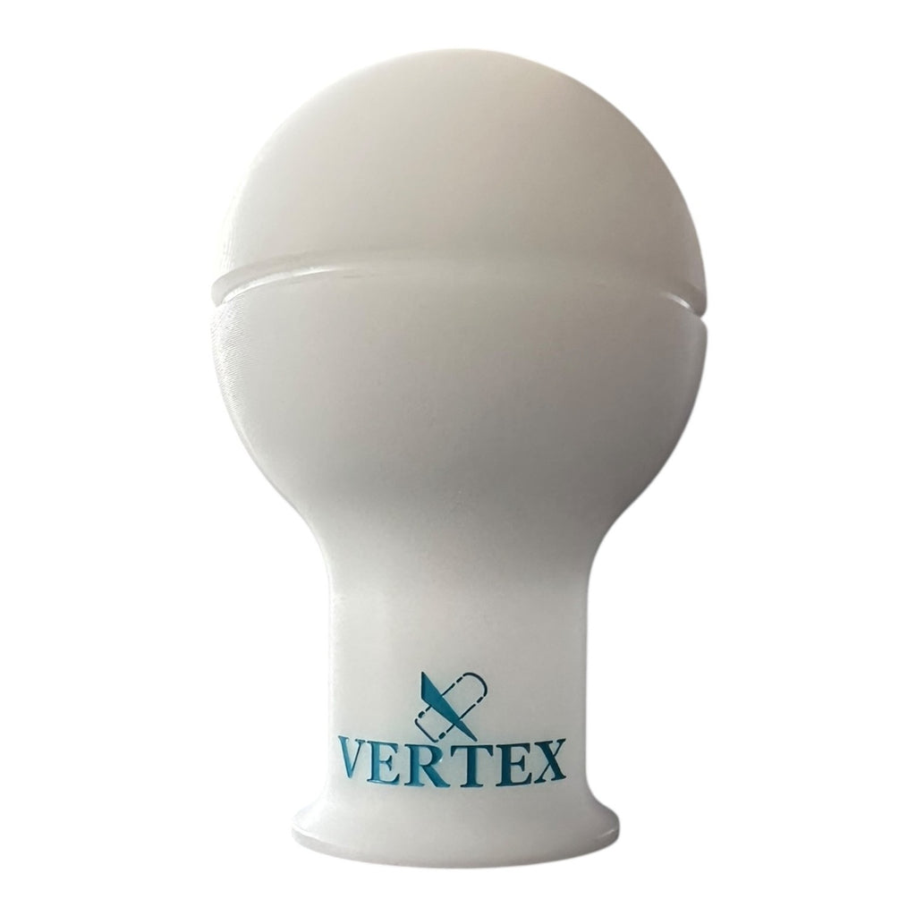 Vertex Monochrome Shift Knob - White with Vertea Blue Logo