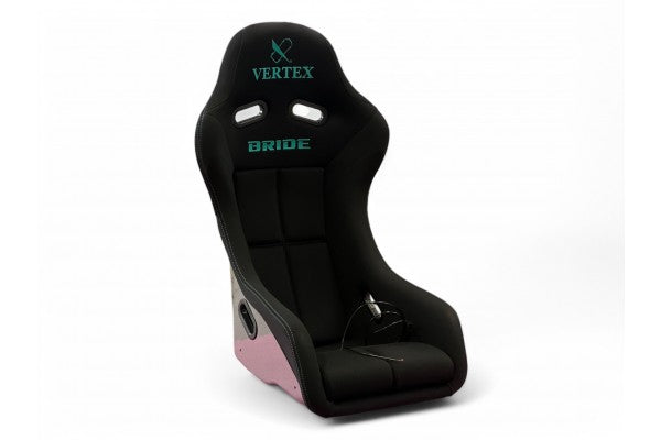 Vertex X Bride Zeta IV (Classic) Seat - Black with Vertea Blue Logo - FRP Silver Back