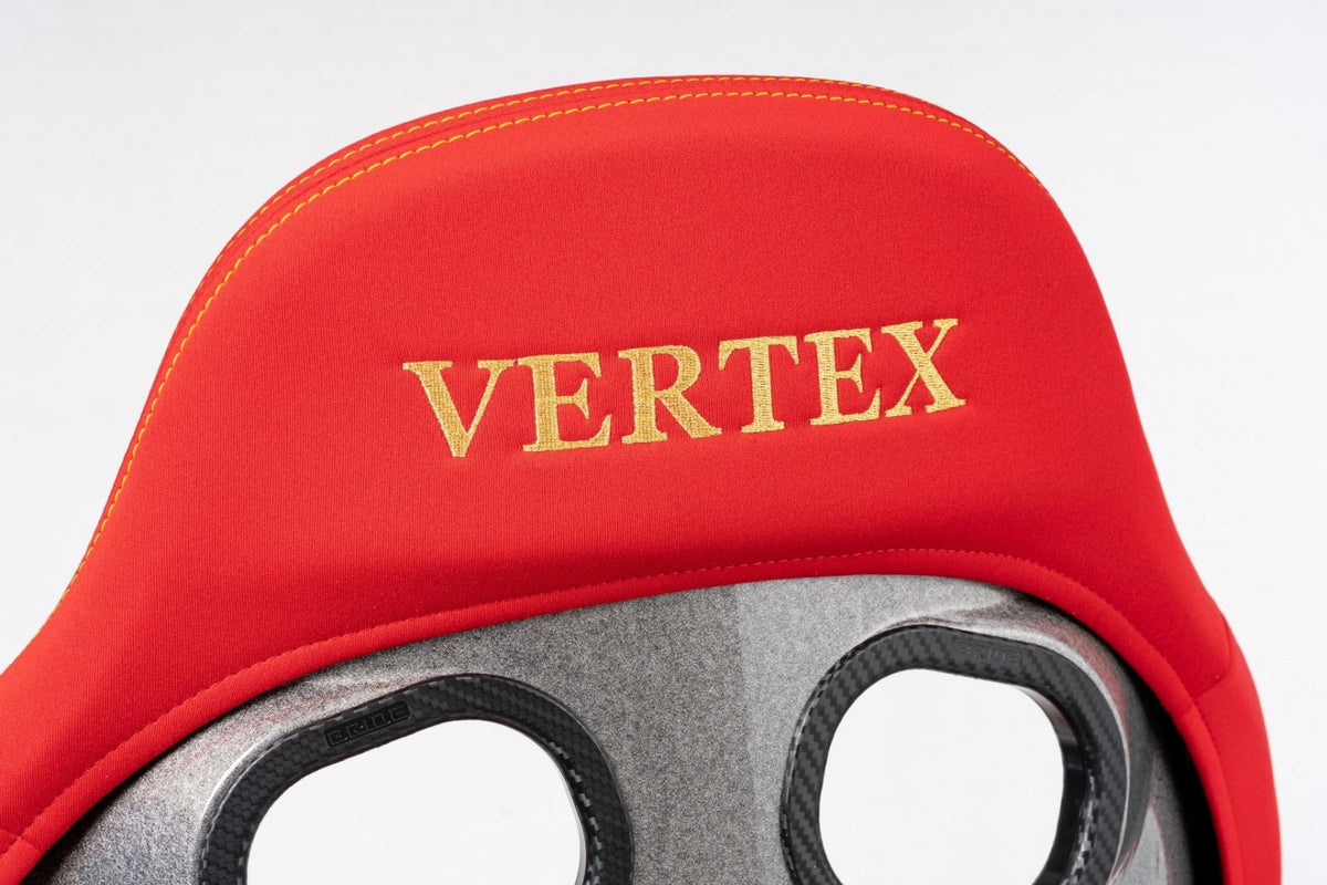 Vertex X Bride Zeta IV Seat - Red with Gold Logo - FRP Silver Back (4)