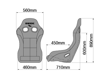 Vertex X Bride Zeta IV Seat Measurements