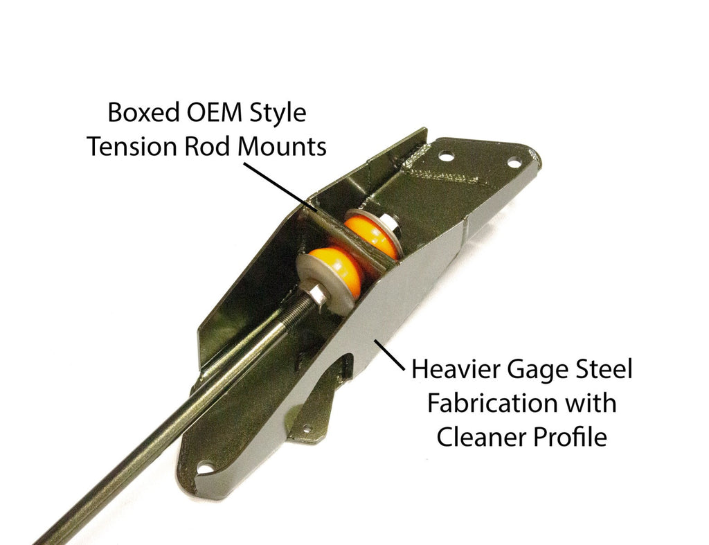 AE86 Front Tension Rod Mounts - Bushing - Chrome