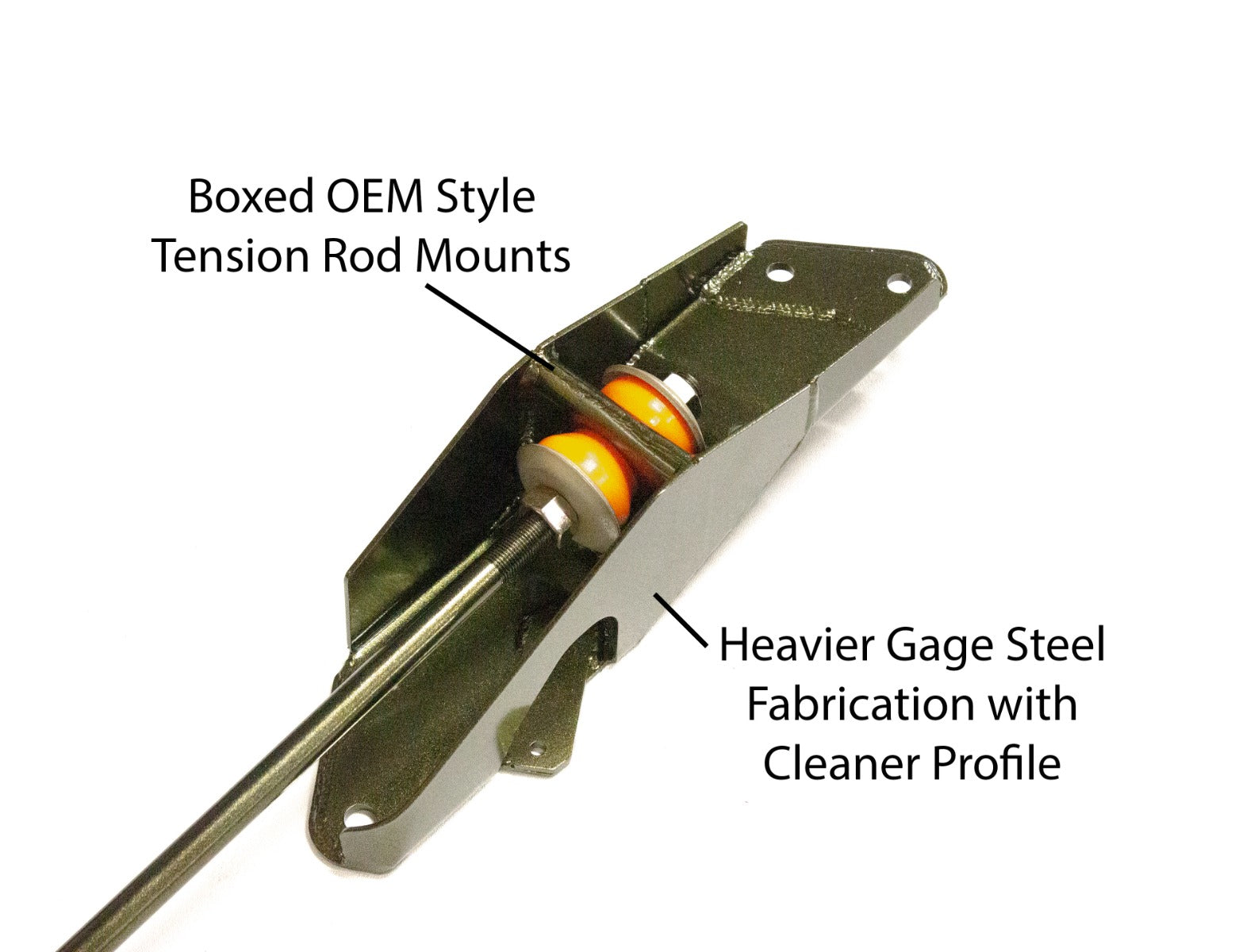 AE86 Front Tension Rod Mounts - Bushing - Chrome