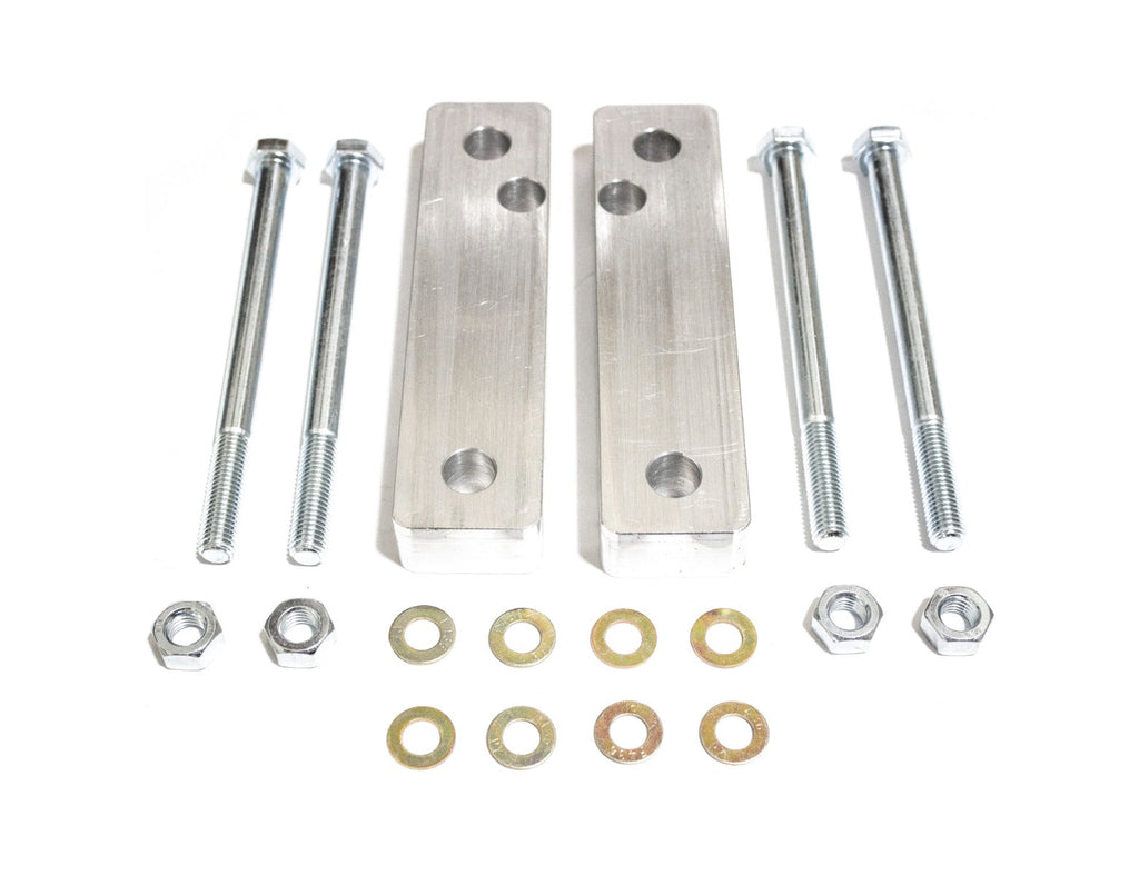 Corolla/Celica Front Frame Spacers, 1.0" Aluminum with bolts