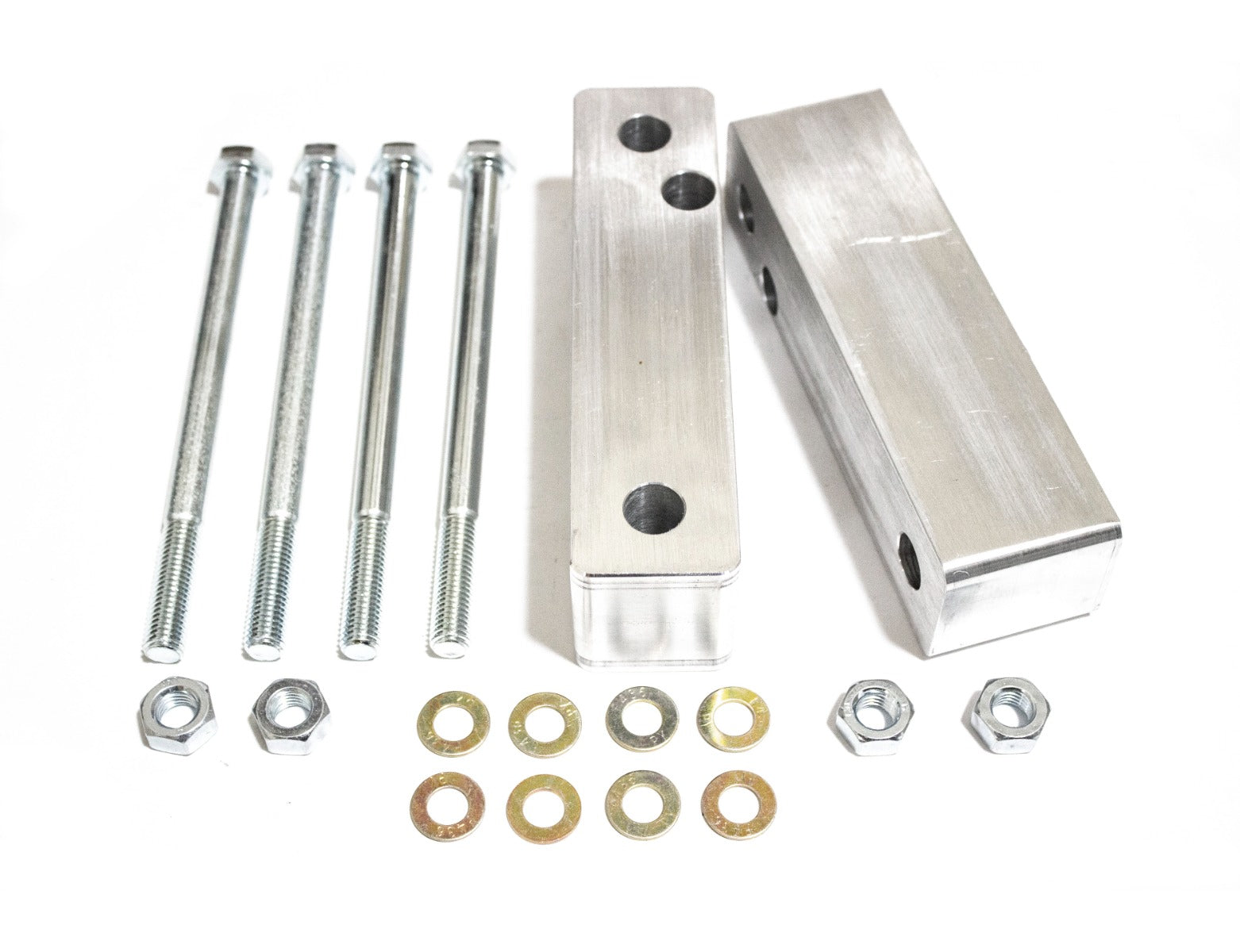 Corolla/Celica Front Frame Spacers, 2.0" Aluminum with bolts